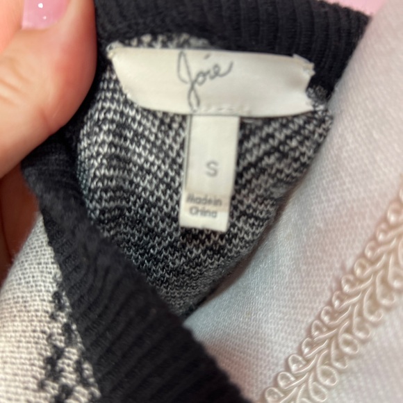 Joie cardigan Knit Button down black and white small - Picture 9 of 10